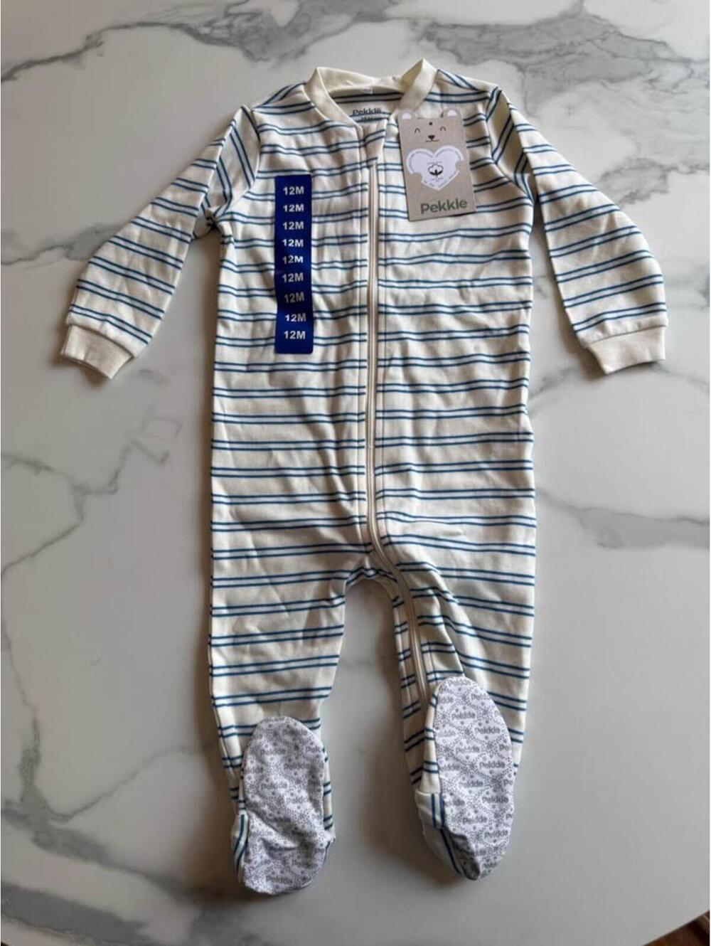 Pekkle Baby Footed Sleeper 12M